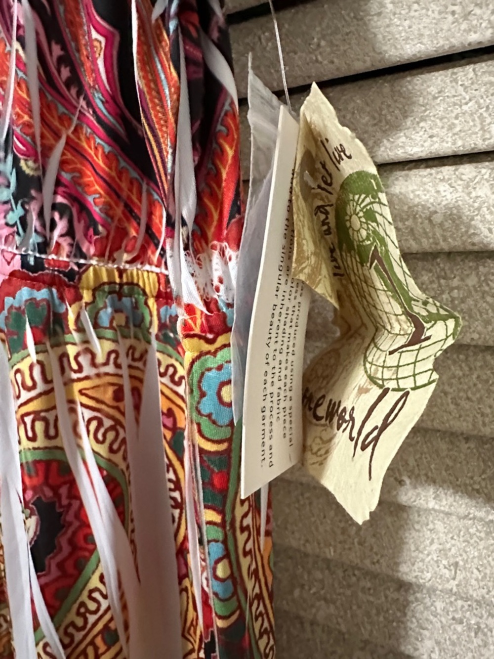 ONE WORLD Multicolor Paisley Maxi Dress with Scoop Neck - Picture 7 of 7